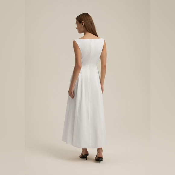 FAVORITE DAUGHTER Catherine White Flare Dress L - Picture 3 of 9